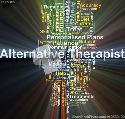 Image of Alternative therapist background concept glowing