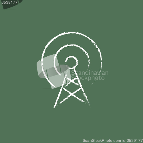 Image of Antenna icon drawn in chalk.