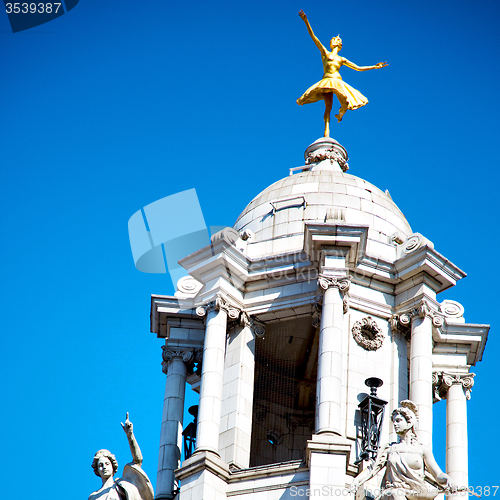 Image of old architecture in england london europe wall and history