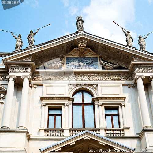 Image of building old architecture in italy europe milan religion       a