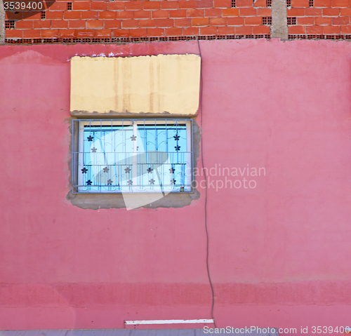 Image of  window in morocco africa and old construction wal brick histori