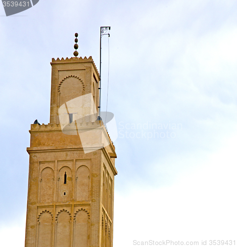 Image of  muslim   in   mosque  the history  symbol morocco  africa  mina