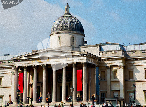 Image of exterior old architecture in england london europe wall and hist