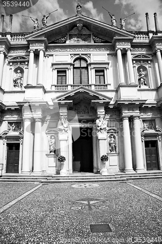 Image of building old architecture in italy europe milan religion       a