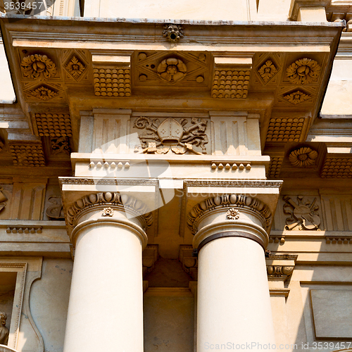 Image of abstract old column in the  country  of europe italy and marble 