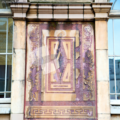 Image of old architecture in england london europe wall and history