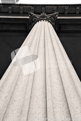 Image of abstract old column in the  country  of europe italy and marble 