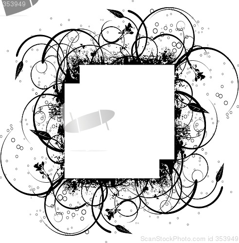 Image of ink splat floral cross