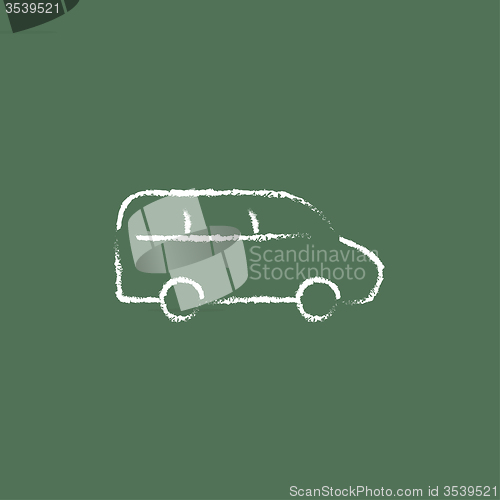 Image of Van icon drawn in chalk.