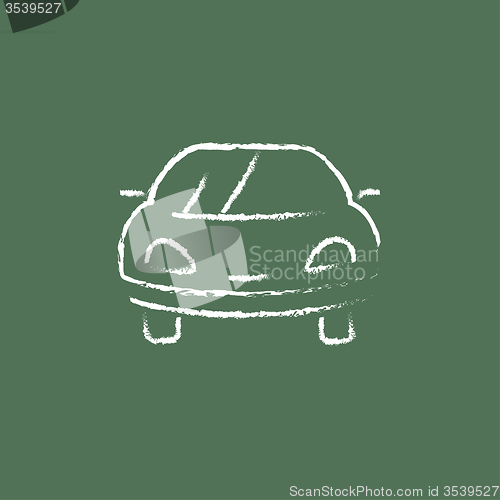 Image of Car icon drawn in chalk.