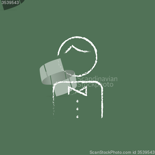 Image of Waiter icon drawn in chalk.