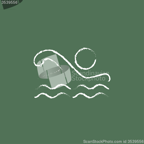 Image of Swimmer icon drawn in chalk.