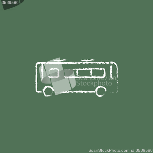 Image of Bus icon drawn in chalk.