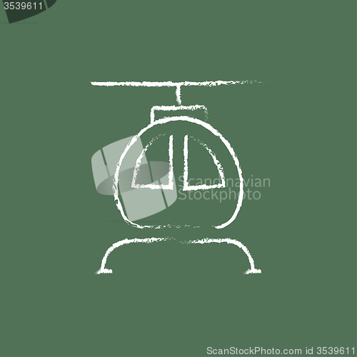Image of Helicopter icon drawn in chalk.