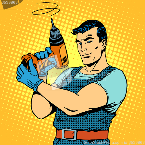 Image of Repair work with a drill