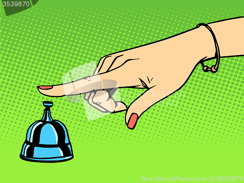 Image of Call the Concierge woman hand bell