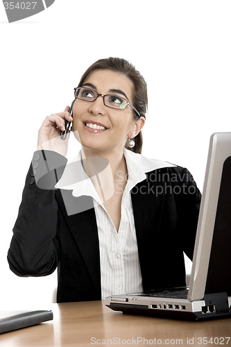 Image of Buziness woman making a call
