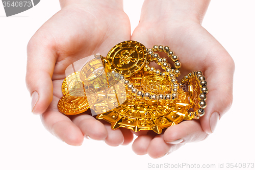 Image of Hand holding treasures