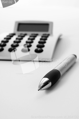 Image of Pen and calculator