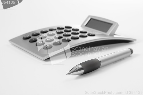 Image of Pen and calculator