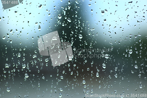 Image of droplets of water on glass