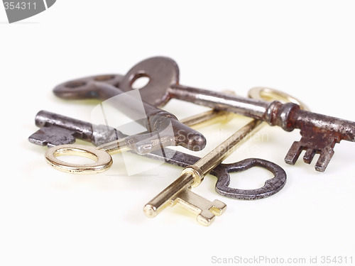 Image of Pile of Old Keys, angled