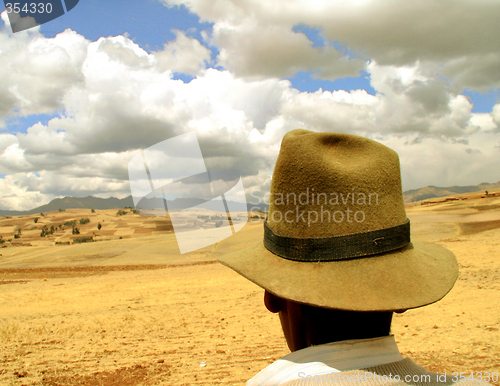 Image of Farmer in the Andes of Peru