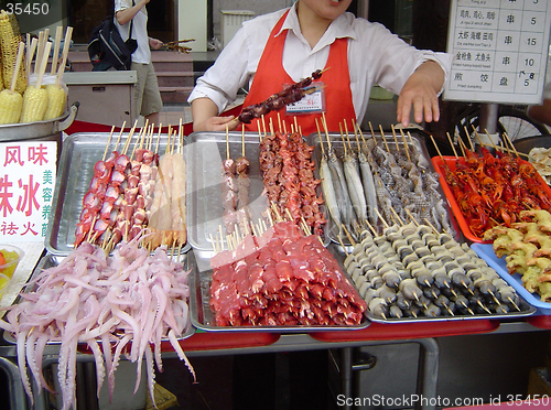 Image of food on a chinese market