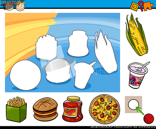 Image of cartoon educational preschool task