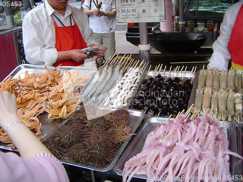 Image of food on a chinese market
