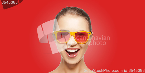 Image of happy screaming teenage girl in shades