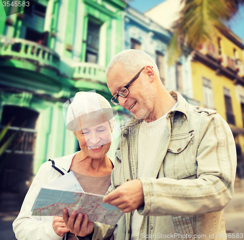 Image of senior couple over latin american city street