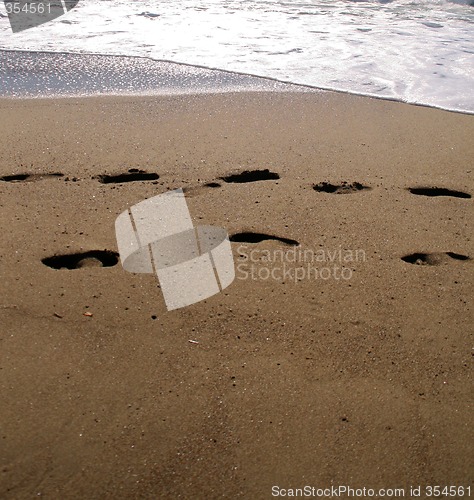 Image of footprints in the sand