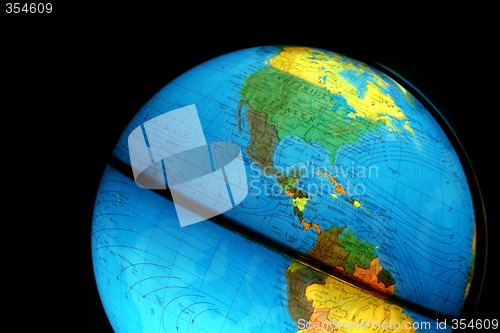 Image of Globe With America
