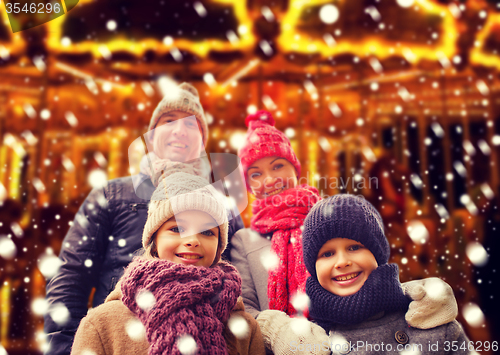 Image of happy family outdoors