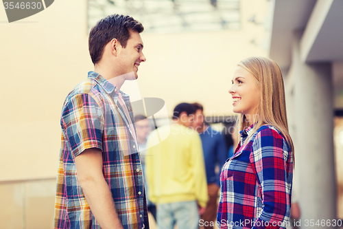 Image of group of smiling students outdoors