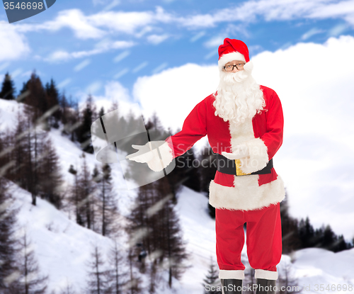 Image of man in costume of santa claus