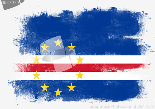 Image of Flag of Cape Verde painted with brush