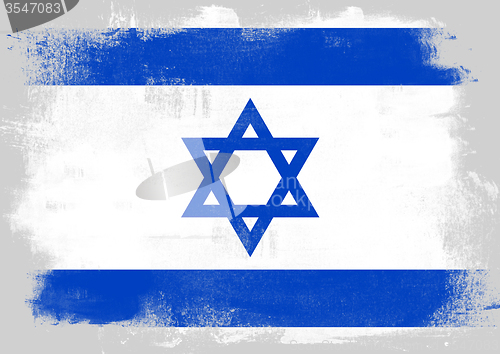 Image of Flag of Israel painted with brush