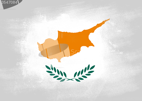 Image of Flag of Cyprus painted with brush