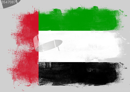 Image of Flag of United Arab Emirates painted with brush