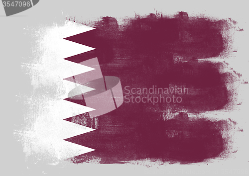 Image of Flag of Qatar painted with brush