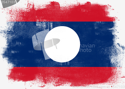 Image of Flag of Laos painted with brush