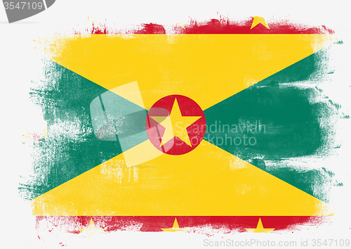 Image of Flag of Grenada painted with brush