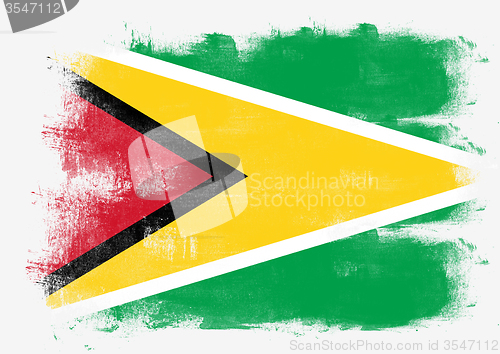 Image of Flag of Guyana painted with brush