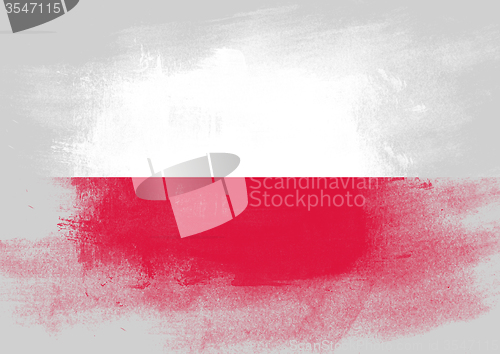 Image of Flag of Poland painted with brush