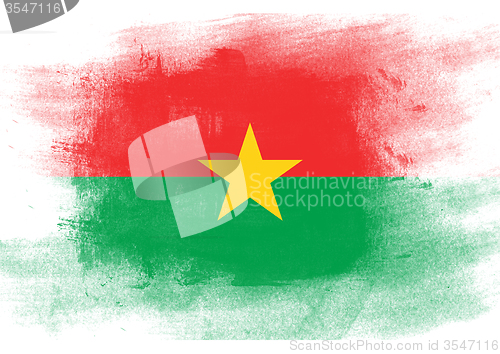 Image of Flag of Burkina Faso painted with brush