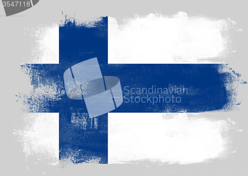 Image of Flag of Finland painted with brush