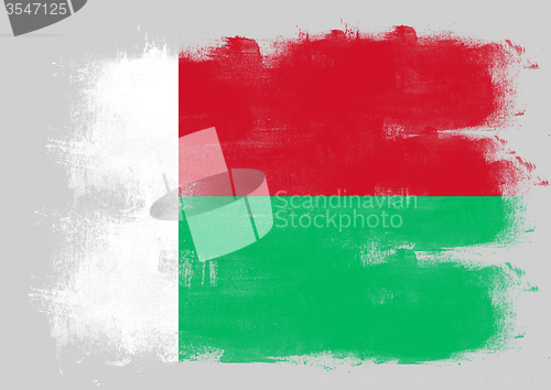 Image of Flag of Madagascar painted with brush