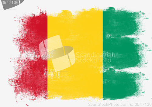 Image of Flag of Guinea painted with brush